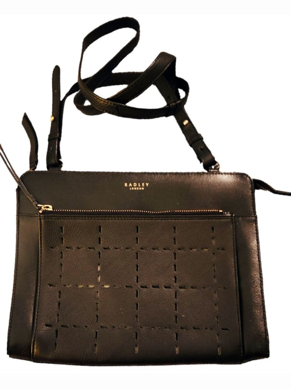 Radley London handbag cross body messenger Bag Black Leather